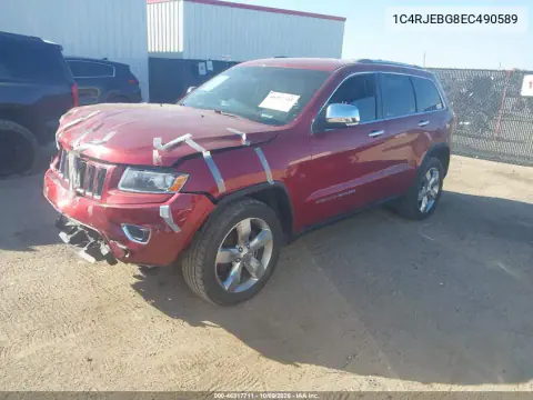 2014 Jeep Grand Cherokee Limited VIN 1C4RJEBG8EC490589 фото 2