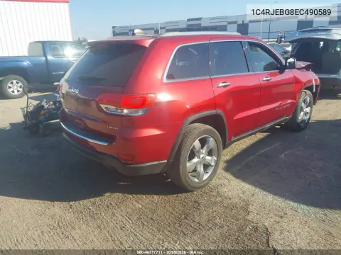 2014 Jeep Grand Cherokee Limited VIN 1C4RJEBG8EC490589 фото 4