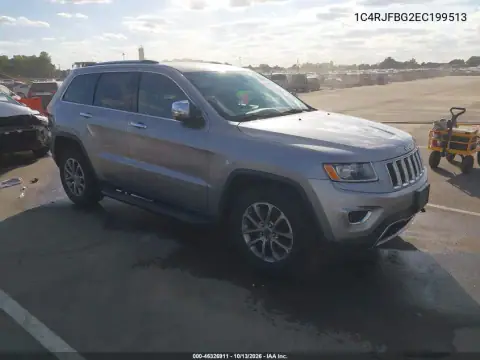 1C4RJFBG2EC199513 — 2014 Jeep Grand Cherokee, Передняя часть слева, фото до ремонта