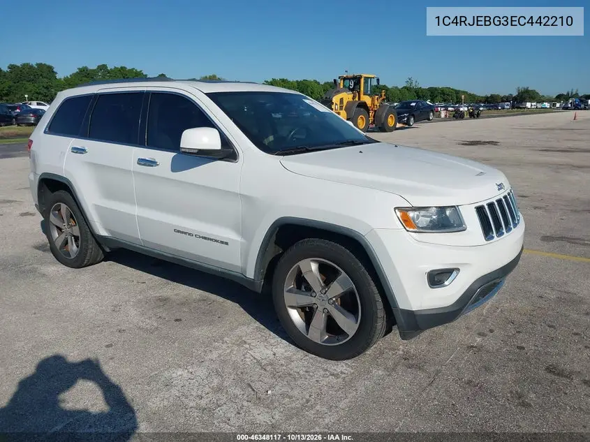 1C4RJEBG3EC442210 Jeep Grand Cherokee 2014 — повреждение Естественный износ, фото до ремонта