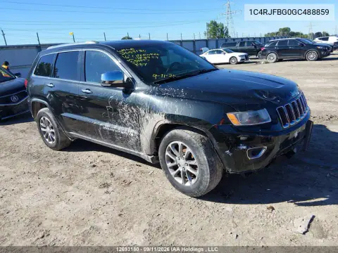 1C4RJFBG0GC488859 — 2016 Jeep Grand Cherokee, Передняя часть, фото до ремонта