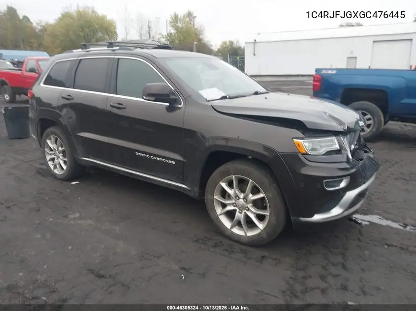 1C4RJFJGXGC476445 — 2016 Jeep Grand Cherokee, фото 2 с аукциона IAAI, Передняя часть