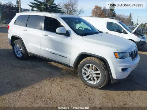 1C4RJFAG5HC748983 — 2017 Jeep Grand Cherokee, Град, фото до ремонта