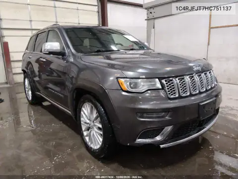 2017 Jeep Grand Cherokee Summit 4X4 VIN 1C4RJFJT7HC751137 фото 2