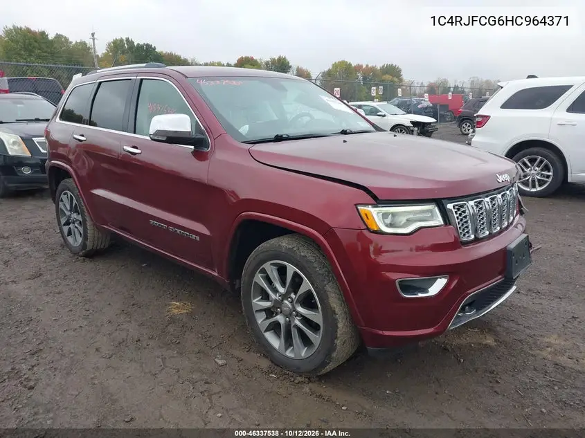 2017 Jeep Grand Cherokee Overland 4X4 VIN 1C4RJFCG6HC964371 фото 2
