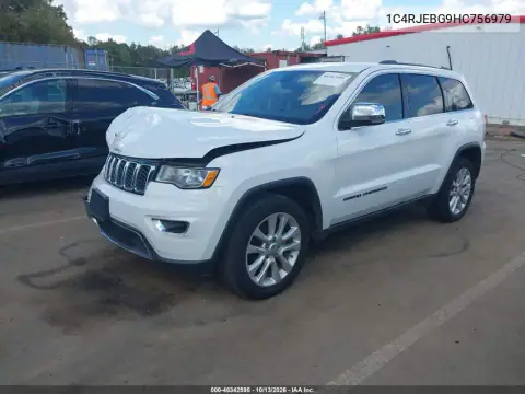 1C4RJEBG9HC756979 — 2017 Jeep Grand Cherokee, фото 3 с аукциона IAAI, Передняя часть справа