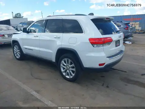 1C4RJEBG9HC756979 — 2017 Jeep Grand Cherokee, фото 4 с аукциона IAAI, Передняя часть справа