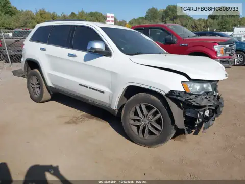 1C4RJFBG8HC808933 — 2017 Jeep Grand Cherokee, Передняя часть, фото до ремонта