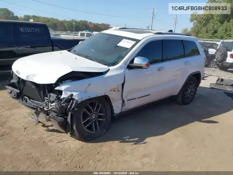 1C4RJFBG8HC808933 — 2017 Jeep Grand Cherokee, фото 3 с аукциона IAAI, Передняя часть
