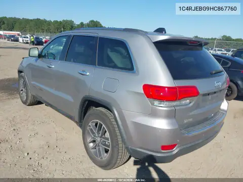 1C4RJEBG9HC867760 — 2017 Jeep Grand Cherokee, фото 4 с аукциона IAAI, Передняя часть
