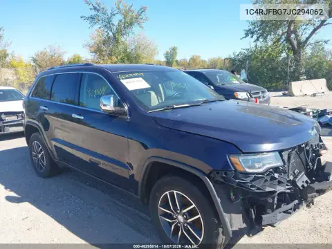 2018 Jeep Grand Cherokee Limited 4X4 VIN 1C4RJFBG7JC294062 фото 2