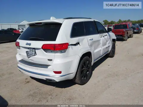 2019 Jeep Grand Cherokee Summit 4X4 VIN 1C4RJFJT1KC748614 фото 5
