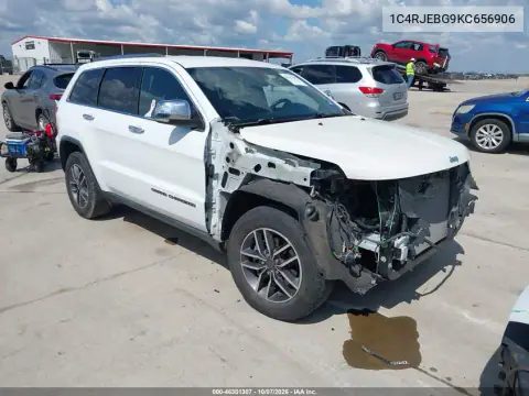 1C4RJEBG9KC656906 — 2019 Jeep Grand Cherokee, Передняя часть, фото до ремонта