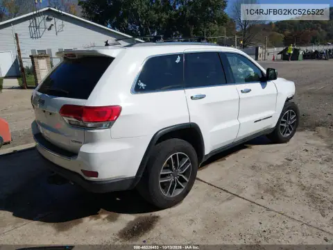 1C4RJFBG2KC526522 — 2019 Jeep Grand Cherokee, Передняя часть, фото до ремонта