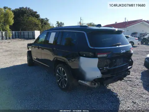 1C4RJKDG7M8119680 — 2021 Jeep Grand Cherokee, фото 3 с аукциона IAAI, Передняя часть слева