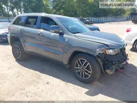 1C4RJFLG1MC760250 — 2021 Jeep Grand Cherokee, фото 2 с аукциона IAAI, Передняя часть