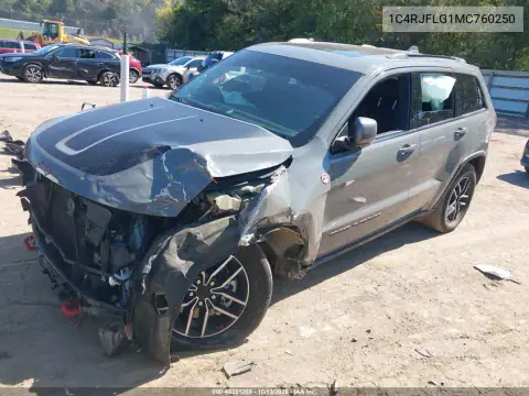 1C4RJFLG1MC760250 — 2021 Jeep Grand Cherokee, Передняя часть, фото до ремонта