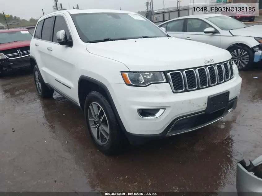 1C4RJFBG3NC138185 — 2022 Jeep Grand Cherokee, фото 2 с аукциона IAAI, Не указано