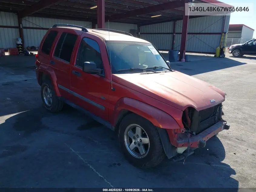 2007 Jeep Liberty Sport VIN 1J4GL48K67W566846 фото 2