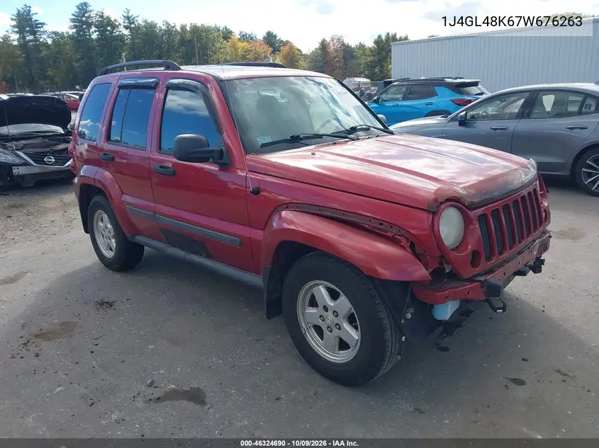 2007 Jeep Liberty Sport VIN 1J4GL48K67W676263 фото 2