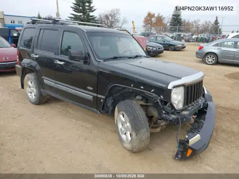 1J4PN2GK3AW116952 — 2010 Jeep Liberty (North America), Передняя часть, фото до ремонта