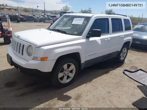 2011 Jeep Patriot Sport VIN 1J4NF1GB4BD149731 фото 3