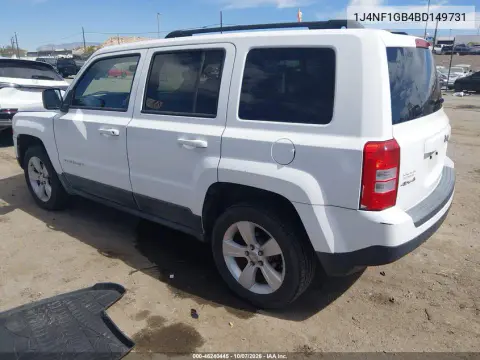 2011 Jeep Patriot Sport VIN 1J4NF1GB4BD149731 фото 4