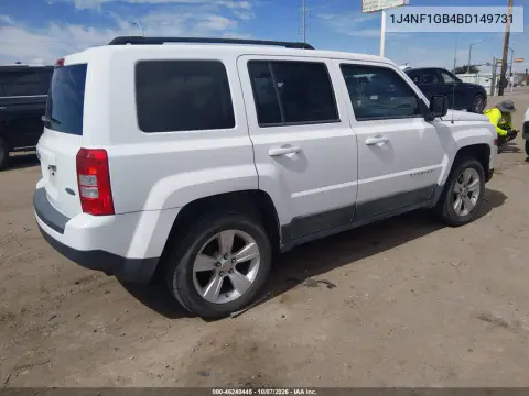 2011 Jeep Patriot Sport VIN 1J4NF1GB4BD149731 фото 5