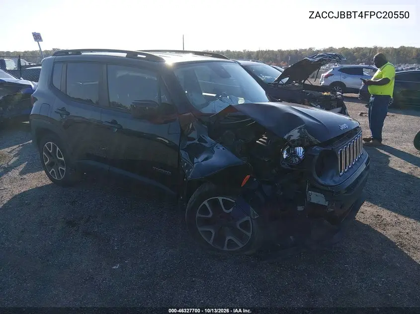 2015 Jeep Renegade Latitude VIN ZACCJBBT4FPC20550 фото 2