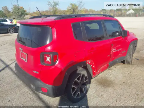 2015 Jeep Renegade Latitude VIN ZACCJABT6FPC29681 фото 5