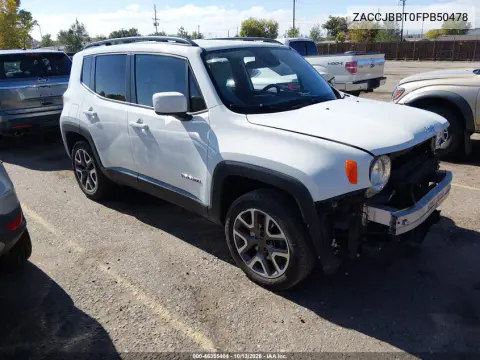 ZACCJBBT0FPB50478 — 2015 Jeep Renegade, Передняя часть, фото до ремонта