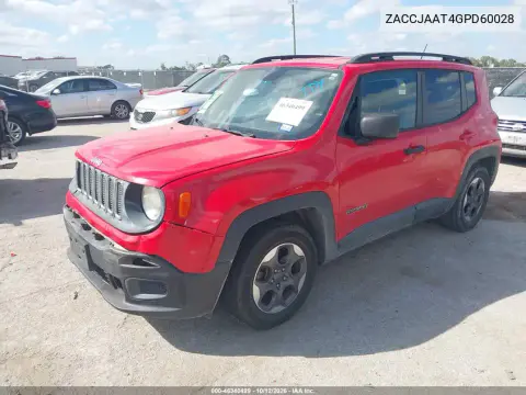 2016 Jeep Renegade Sport VIN ZACCJAAT4GPD60028 фото 3