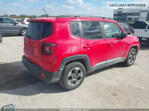 2016 Jeep Renegade Sport VIN ZACCJAAT4GPD60028 фото 5