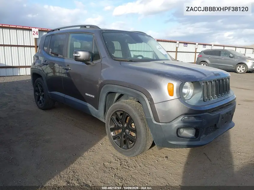 2017 Jeep Renegade Altitude 4X4 VIN ZACCJBBBXHPF38120 фото 1