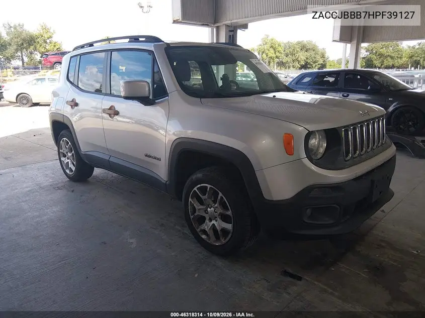 2017 Jeep Renegade Latitude 4X4 VIN ZACCJBBB7HPF39127 фото 2