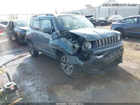 ZACCJBBB2HPF30352 — 2017 Jeep Renegade, Повреждение двигателя, фото до ремонта