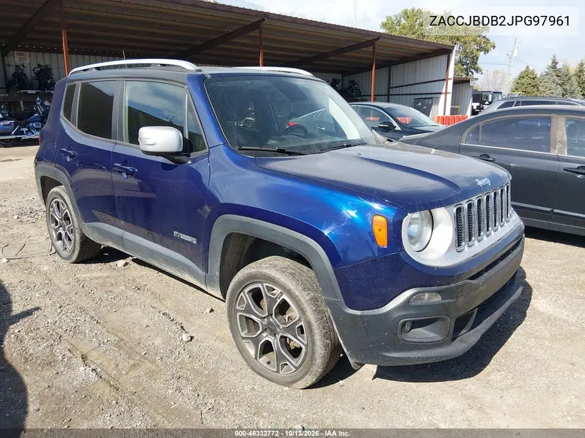 ZACCJBDB2JPG97961 Jeep Renegade 2018 — повреждение Повреждения со всех сторон, фото до ремонта