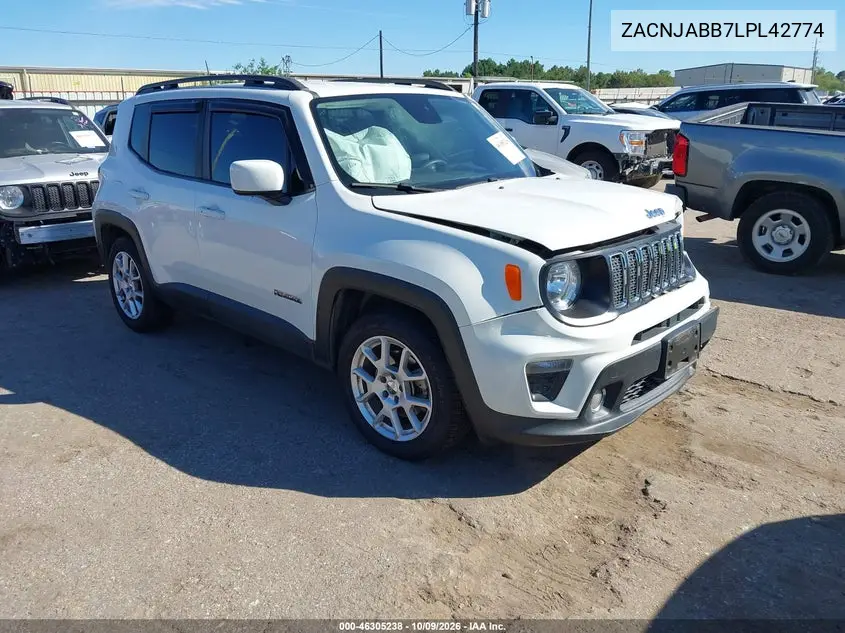 2020 Jeep Renegade Latitude Fwd VIN ZACNJABB7LPL42774 фото 1