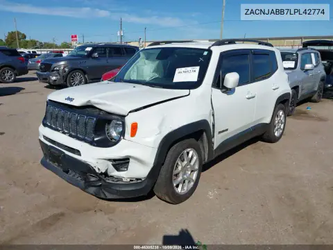 2020 Jeep Renegade Latitude Fwd VIN ZACNJABB7LPL42774 фото 2