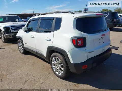 2020 Jeep Renegade Latitude Fwd VIN ZACNJABB7LPL42774 фото 3
