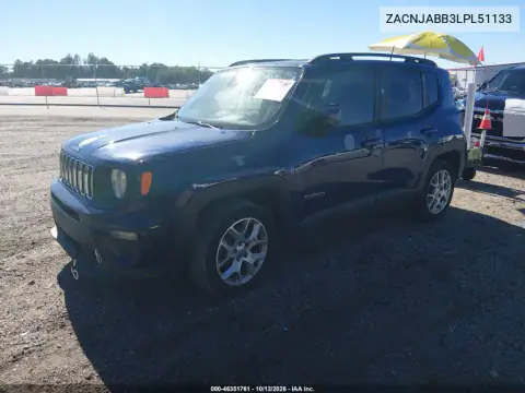 2020 Jeep Renegade Latitude Fwd VIN ZACNJABB3LPL51133 фото 3