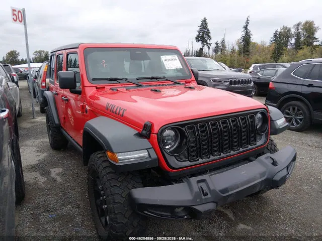 2025 Jeep Wrangler 4-door Willys 4x4 VIN 1C4PJXDN3SW597459 фото 1