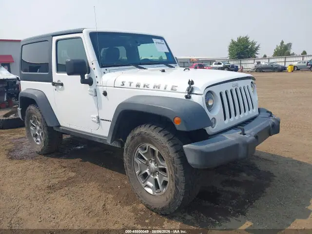 1C4BJWCG6GL180465 — 2016 Jeep Wrangler Rubicon, Передняя часть слева (Left Front), фото до ремонта