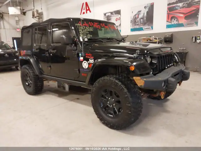 1C4BJWEG0GL204532 — 2016 Jeep Wrangler Unlimited Sahara, Передняя часть слева (Left Front), фото до ремонта