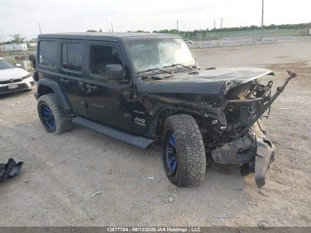 1C4HJXEG6JW130460 — 2018 Jeep Wrangler Unlimited Sahara, Передняя часть (Front), фото до ремонта