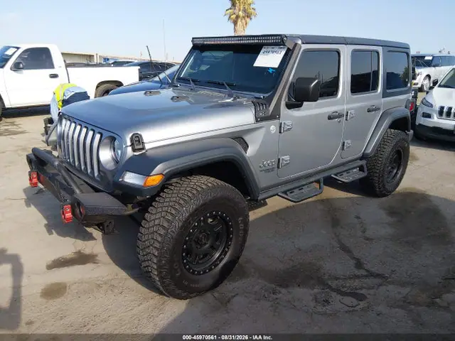 1C4HJXDN2KW593374 — 2019 Jeep Wrangler Unlimited Sport S 4X4, фото 2 с аукциона IAAI 14.10.2026, Передняя часть