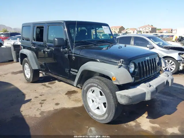 1C4BJWDG3GL191597 — 2016 Jeep Wrangler Unlimited Sport, Левый бок (Left Side), фото до ремонта