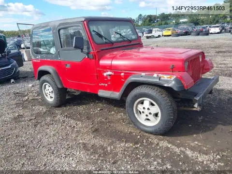 1J4FY29S3RP461503 — 1994 Jeep Wrangler, Естественный износ, фото до ремонта