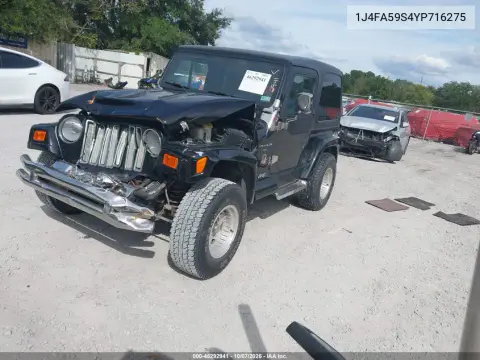 2000 Jeep Wrangler Sahara VIN 1J4FA59S4YP716275 фото 2