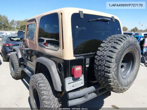 2000 Jeep Wrangler Sport VIN 1J4FA49S9YP727170 фото 4